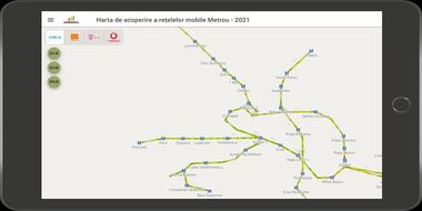 Autoritatea din Comunicaţii a măsurat acoperirea cu semnal de voce mobilă şi la metrou, în tuneluri: 90% acoperire pentru RDS-RCS, 88% pentru Orange, 87% pentru Vodafone şi doar 66% pentru Telekom Mobile