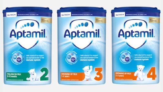 Danone livrează în SUA 1,3 milioane de cutii de formulă de lapte praf pentru bebeluşi Aptamil