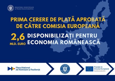 Ministerul Investiţiilor şi Fondurilor Europene: Aprobarea primei cereri de plată din cadrul PNRR a intrat în linie dreaptă/ Boloş: Sunt 3 miliarde de euro care susţin obiective precise de reformă şi investiţii