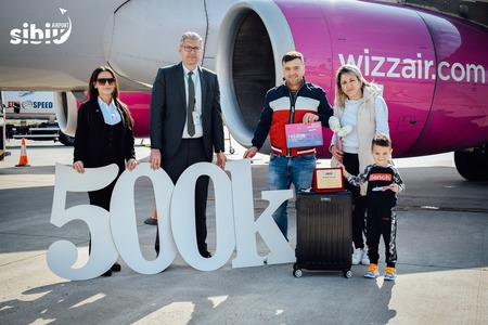 Aeroportul Sibiu a sărbătorit atingerea pragului de 500.000 de călători, pentru prima dată de la debutul pandemiei 