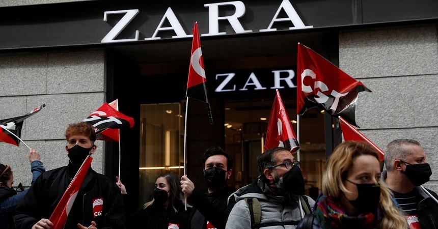 Angajaţii Zara din Spania au protestat joi pentru salarii mai mari