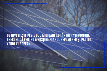 UE investeşte peste 600 milioane euro în infrastructura energetică pentru a susţine planul REPowerEU şi Pactul verde european