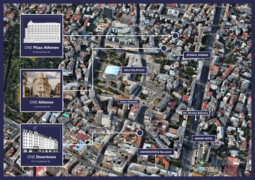 One United Properties achiziţionează o clădire abandonată de lângă Ateneul Român, care va deveni un hotel lifestyle de 5 stele, One Plaza Athénée. Tranzacţia se ridică la 13,5 milioane de euro