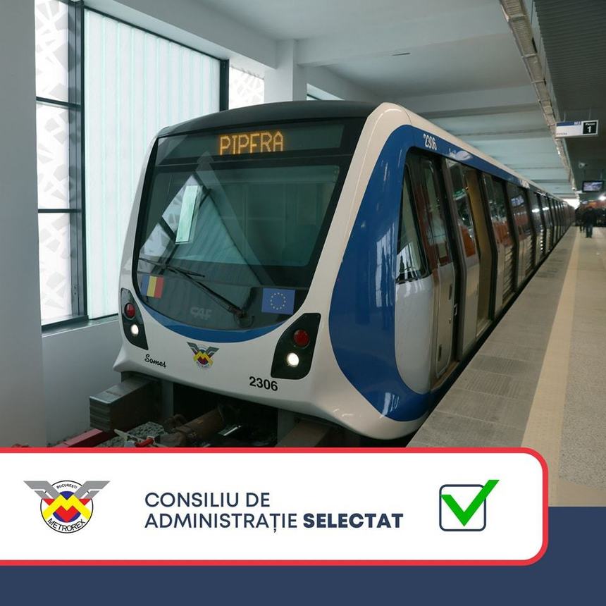Ministrul Transporturilor: Metrorex are, de astăzi, un Consiliu de Administraţie profesionist, selectat pe principiile managementului corporativ! Aştept de la membrii noului CA rezultate manageriale care să transforme Metrorex într-o companie performantă