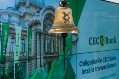 A treia emisiune de obligaţiuni emisă de CEC Bank intră vineri la tranzacţionare pe Piaţa Reglementată a Bursei de Valori Bucureşti