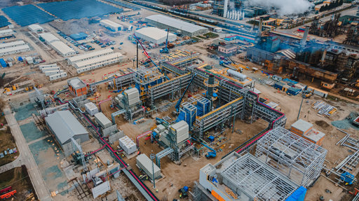 Centrala pe cogenerare de pe platforma Petromidia, realizată în proporţie de 81%. Investiţia depăşeşte 164 de milioane de dolari