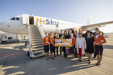 Compania aeriană HiSky estimează că va atinge ţinta de 2 milioane de pasageri transportaţi, până la finalul anului