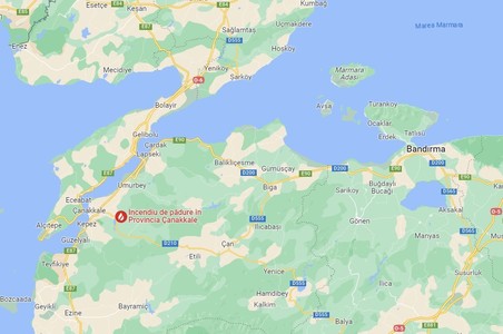 Strâmtoarea Dardanele din Turcia a fost închisă pentru traficul maritim din cauza unui incendiu de pădure