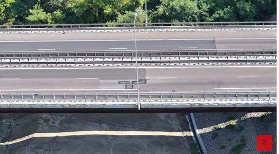 CNAIR pregăteşte o expertiză a viaductului de la Aciliu, de pe autostrada A 1, în condiţiile în care pe unul dintre piloni se văd fisuri - FOTO, VIDEO
