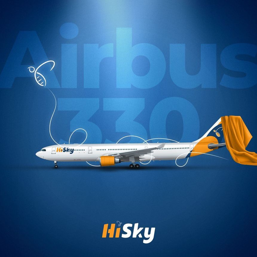 O aeronavă Airbus A330-200 va intra, până la sfârşitul anului, în flota companiei HiSky. Aeronava are o autonomie de peste 14 ore de zbor