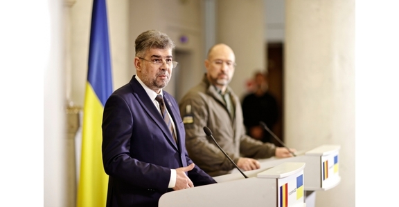 Marcel Ciolacu, la Kiev: România va dubla capacitatea de tranzit pentru cerealele din Ucraina de la două milioane de tone lunar la patru milioane, până la sfârşitul anului