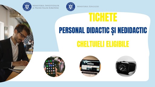 MIPE vine cu explicaţii privind tichetele educaţionale pentru profesori: Sunt considerate eligibile achiziţia de laptop-uri, tablete, telefoane inteligente, ceasuri inteligente şi orice alte dispozitive care se pot folosi în procesul educaţional