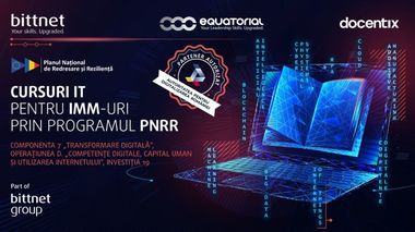Bittnet Training şi Equatorial, pe primul loc în rândul partenerilor aleşi de Agenţia pentru Dezvoltare Regională pentru implementarea PNRR în proiectul „Competenţe în tehnologii avansate pentru IMM-uri”

