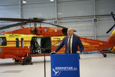 Compania Aerostar, centru autorizat de mentenanţă S -70 BLACK HAWK / Ambasadorul SUA la Bucureşti şi ministrul Economiei, la eveniment / Arafat: Trebuie să avem mentenanţă în care să avem încredere