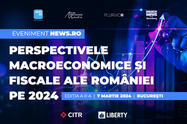 Perspectivele macroeconomice şi fiscale ale României pe 2024, dezbătute de speakeri de top în 7 martie, la un eveniment News.ro