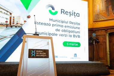 Municipiul Reşiţa listează prima emisiune de obligaţiuni municipale verzi la Bursa de Valori Bucureşti