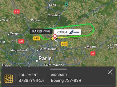 Probleme la un zbor TAROM pe ruta Paris-Bucureşti – Aeronava a lovit păsări şi a revenit pe aeroportul de unde a plecat imediat după decolare / Avionul se află în continuare pe aeroportul Charles de Gaulle

