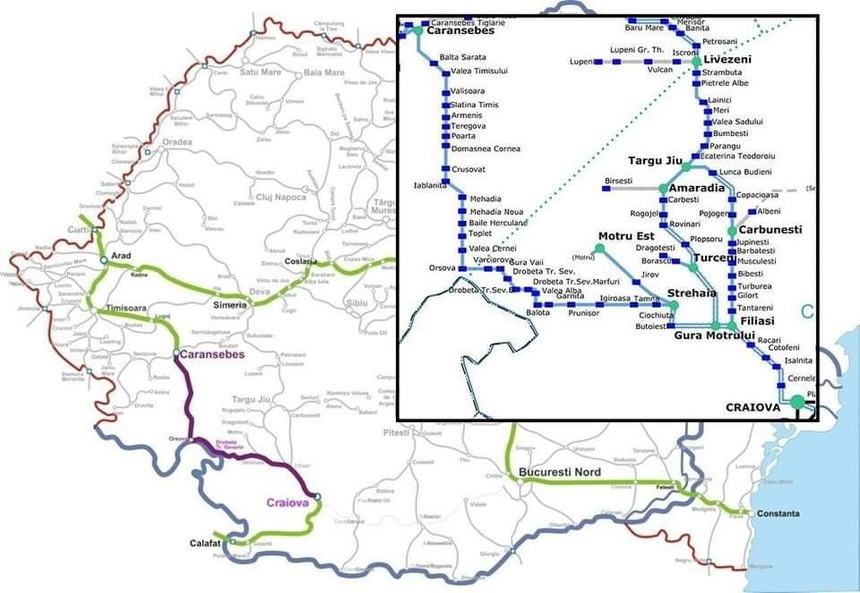 CFR SA anunţă lansarea licitaţiei pentru loturile 4 şi 5 de pe tronsonul Craiova - Drobeta Turnu Severin - Caransebeş