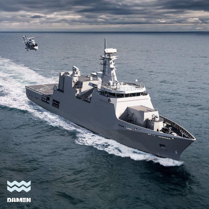 Nava pakistaneză HUNAIN, construită la Şantierul Naval Damen Galaţi, a fost livrată oficial către Marina pakistaneză