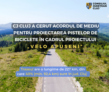 Piste de biciclete în Munţii Apuseni / Consiliul Judeţean Cluj a solicitat Acordul de mediu pentru proiectare / Proiect de peste 110 milioane de lei