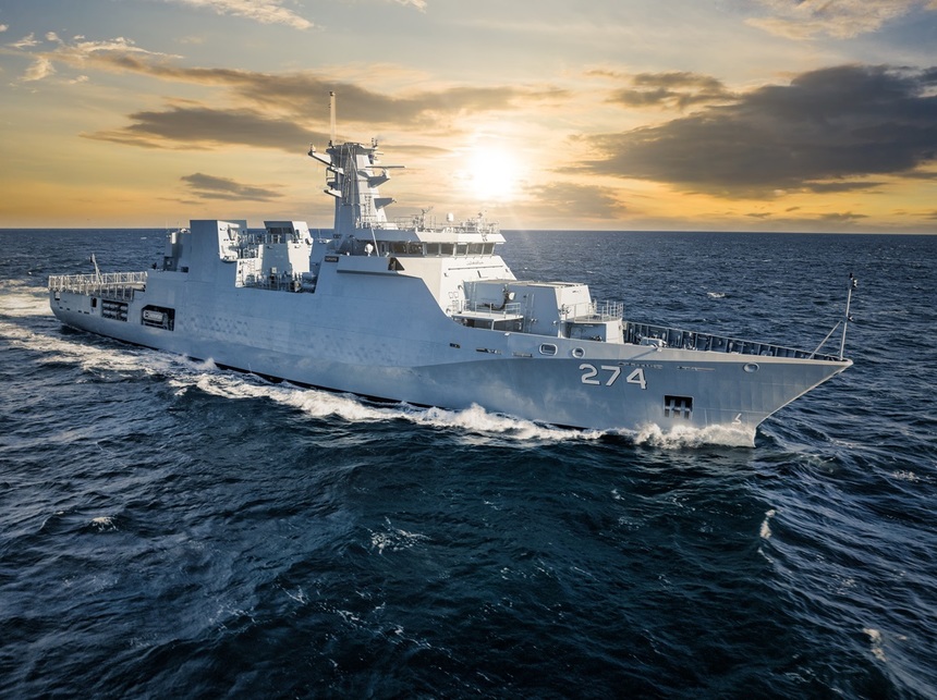 Damen Shipyards Group a livrat cea de-a doua navă de patrulare către Marina din Pakistan – are 2.600 de tine şi 98 de metri lungime, fiind potrivită inclusiv pentru operaţiuni de securitate maritimă şi militare, cu excepţia celor de război