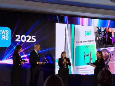 Gala News.ro - Salt Bank, Premiul „Inovaţie în Servicii Financiare”. Gabriela Nistor, CEO SaltBank: Când am pornit în aventura asta grozavă am zis că tot ce vom construi, tot ce vom gândi, tot ce vom desena şi vom implementa trebuie să fie frumos