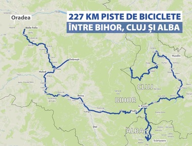 CJ Bihor: 4 oferte au fost depuse pentru realizarea pistelor de biciclete între Băile Felix şi Ic Ponor (Padiş). Contractul poate ajunge la 46,5 milioane lei, fără TVA