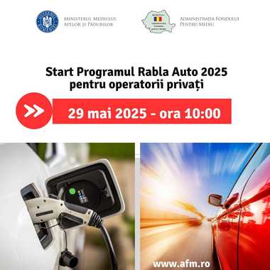 Programul Rabla Auto 2025 pentru operatorii privaţi începe în 29 mai