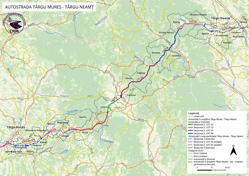 Compania Naţională de Investiţii Rutiere a emis ordinul de începere pentru contractul lotului 2A Ditrău-Grinţieş al Autostrăzii Unirii