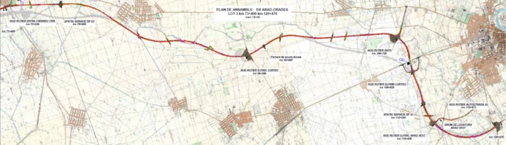 Lotul 3, de 47 km, al drumului expres Arad - Oradea va fi realizat de un constructor turc. Valoarea contractului, 2,85 miliarde lei, fără TVA