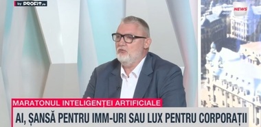 Directorul ICI, Adrian-Victor Vevera: AI-ul e bun pentru IMM. Îşi fac contabilitatea şi HR-ul pe bani puţini. Va pune presiune pe meseriile repetitive sau bazate pe procesarea masivă de date