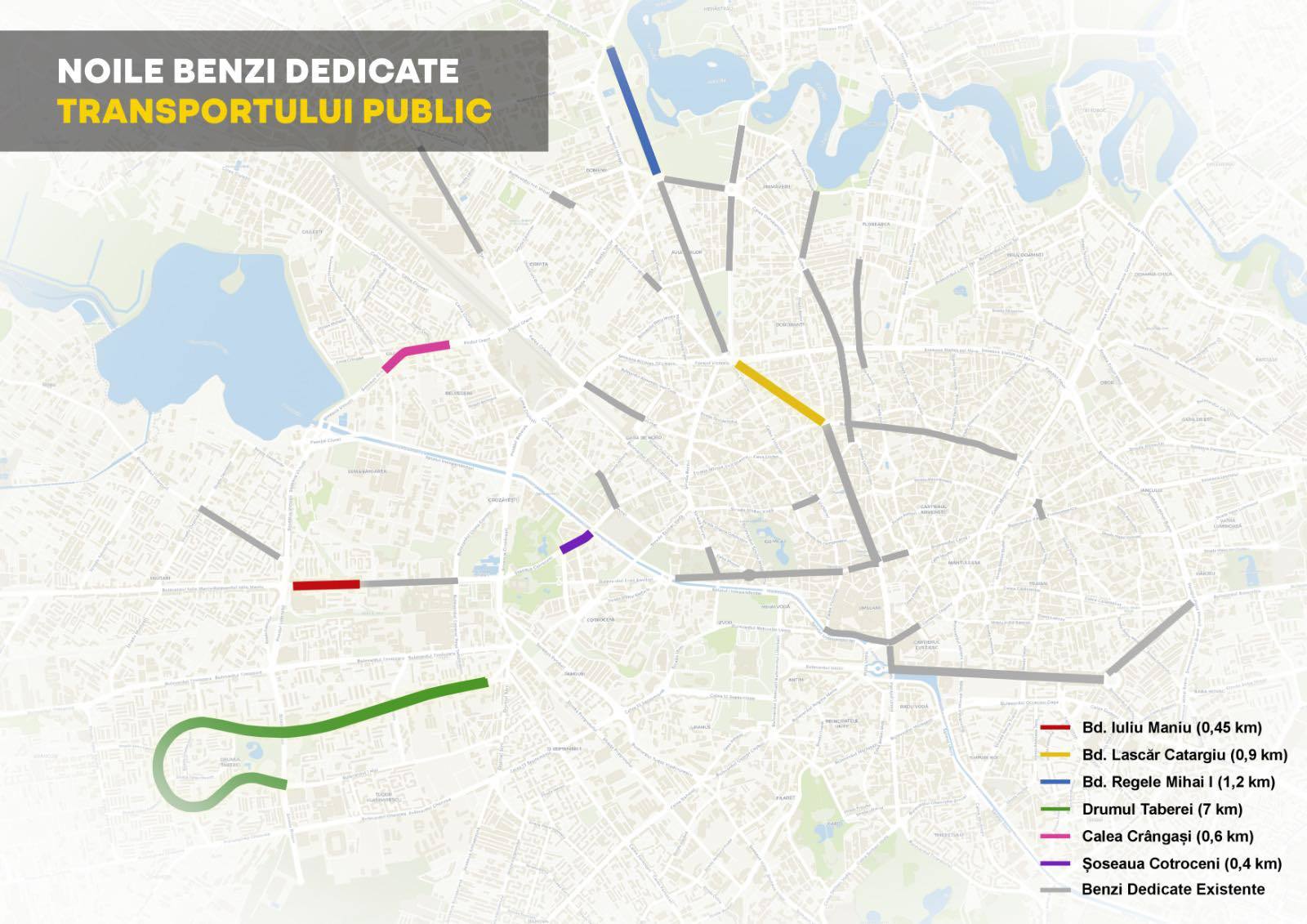 Primarul general interimar al Capitalei anunţă prelungirea reţelei de benzi unice pentru transportul public în Bucureşti
