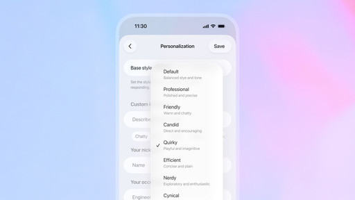 OpenAI lansează modelul GPT-5.1 Va fi extinsă şi lista ”personalităţilor” folosite de ChatGPT