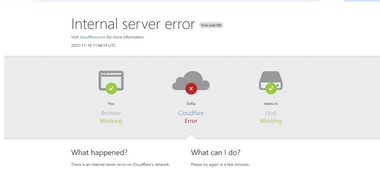 UPDATE - Probleme ale furnizorului de servicii de de securitate cibernetică şi domenii de internet Cloudflare, inclusiv în România / Mai multe site-uri sunt afectate / DNSC: Evenimentul nu este o consecinţă a unui atac cibernetic