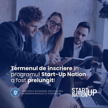 Ministerul Economiei prelungeşte termenul de înscriere în programul Start-Up Nation