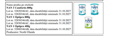 Profi, Lidl, Penny şi Carrefour anunţă şi ele retragerea de la comercializare a unor loturi de lapte praf pentru sugari de la Nestle

