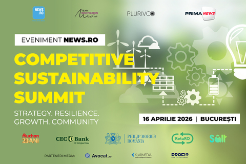 Efectele sustenabilităţii în business şi societate, în dezbatere joi la „Competitive Sustainability Summit”, eveniment premium News.ro