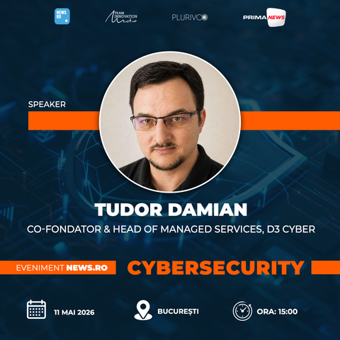 Eveniment News.ro - Tudor Damian (D3 Cyber): Noi, ca ţară, suntem într-un context atipic. Accesul la tehnologie e extrem de ridicat, dar suntem fruntaşi la analfabetism funcţional - VIDEO