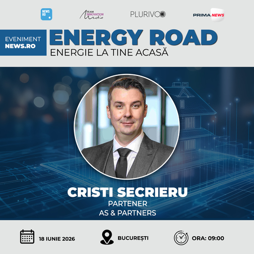 Cristi Secrieru, Partener AS&Partners, va vorbi despre fiscalitatea în domeniul energetic la evenimentul News.ro “Energy Road - Energie la tine acasă” - ediţia a VIII-a