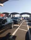 CNAIR: Circulaţie îngreunată pe Podul Giurgiu-Ruse din cauza lucrărilor pe partea bulgară a podului / Coloane de maşini şi zeci de minute de aşteptare - FOTO