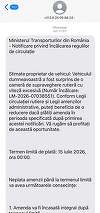 UPDATE - Avertisment privind mesaje SMS care folosesc fraudulos numele Ministerului Transporturilor - Destinatarii, îndemnaţi să acceseze un link pentru plată sau contestaţie, după ce ar fi circulat cu viteză peste limita legală/ Recomandările DNSC