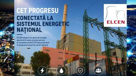 ELCEN: CET Progresu a fost conectată la Sistemul Energetic Naţional