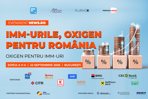Băncile vin cu soluţii de sprijin pentru IMM-uri la evenimentul premium News.ro "IMM-urile, oxigen pentru România” - ediţia a V-a