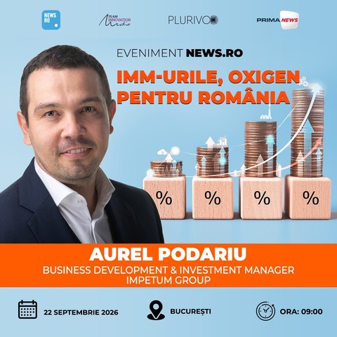 Aurel Podariu (Impetum Group) pentru evenimentul News.ro “IMM-urile, oxigen pentru România”: Companiile din România au nevoie de forme de capital adaptate diferitelor etape din viaţa lor