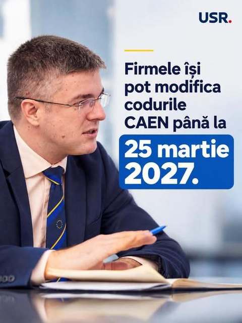 Irineu Darău, ministrul interimar al Economiei: Prelungim, până pe 25 martie 2027, termenul în care firmele îşi pot actualiza codurile CAEN
