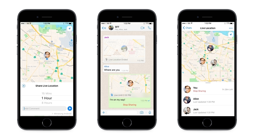 WhatsApp lansează o facilitate prin care utilizatorii îşi pot urmări poziţionarea geografică în timp real