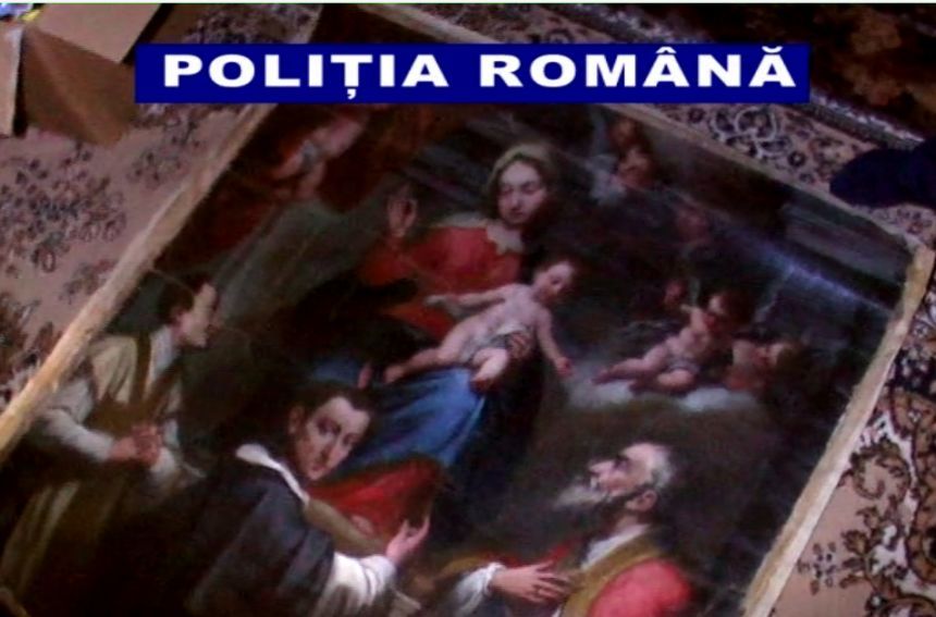 Două picturi care ar fi fost furate din Italia au fost găsite de poliţişti în comuna gălăţeană Iveşti, în urma unor percheziţii. VIDEO