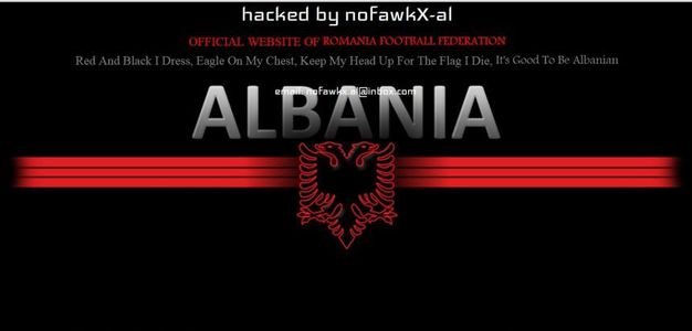 Poliţia Română a deschis o anchetă după ce site-ul FRF a fost atacat de hackeri, iar pe pagina de start a apărut scris: „Albania”