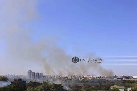 Un nou incendiu de vegetaţie uscată a izbucnit în Delta Văcăreşti din Capitală
