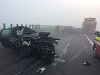 O persoană a murit şi alte două au fost rănite într-un accident pe Autostrada Soarelui, în care au fost implicate trei autovehicule; circulaţia este blocată - UPDATE, FOTO